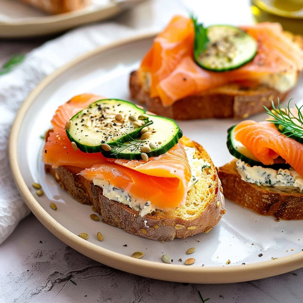 Smoked Salmon & Cream Cheese Toasts