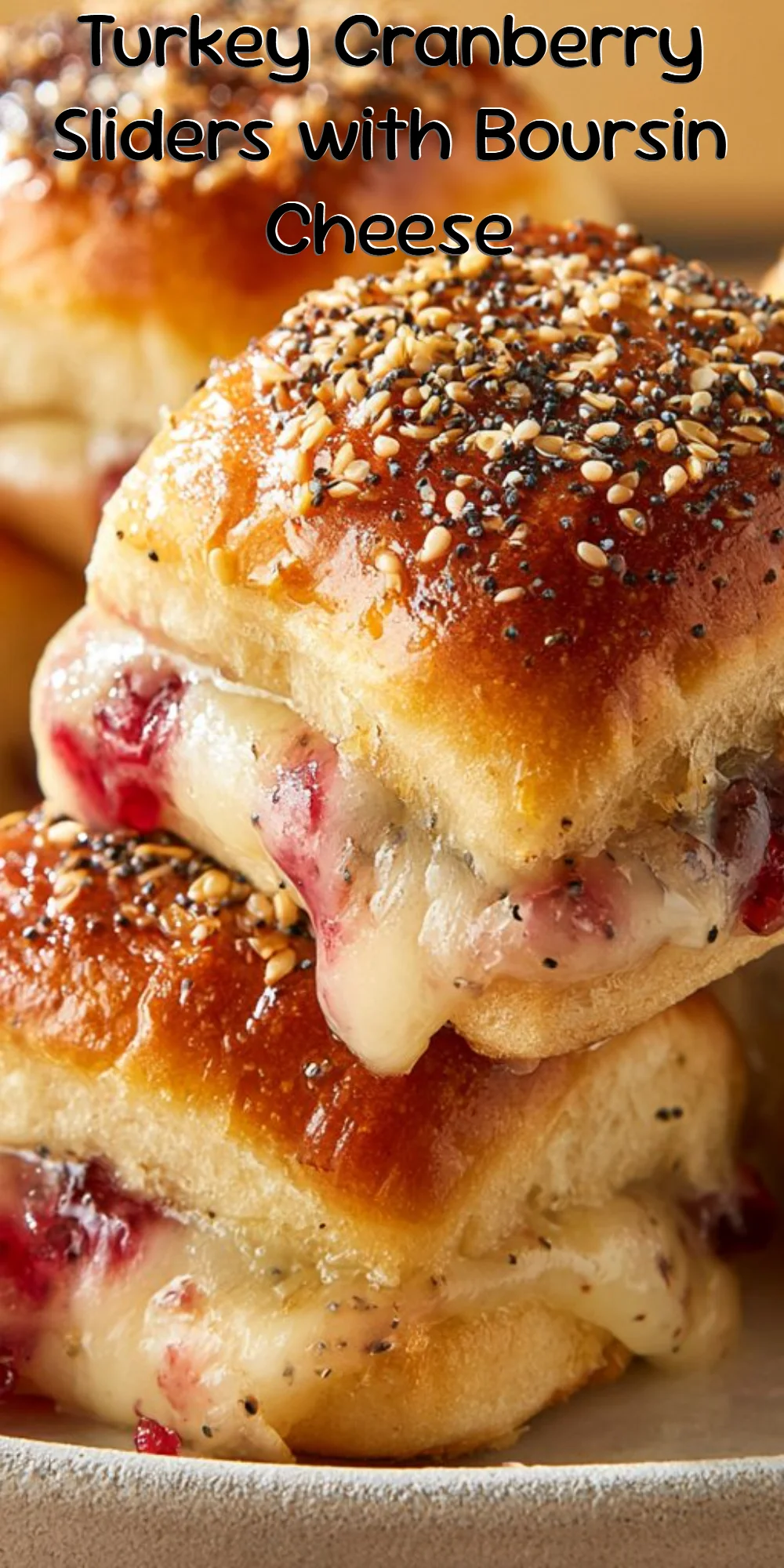 Turkey Cranberry Sliders with Boursin Cheese
