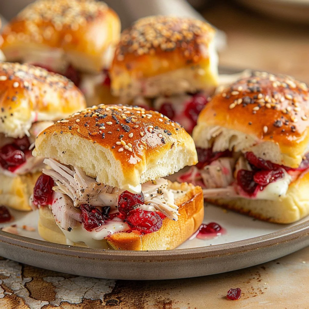 Turkey Cranberry Sliders with Boursin