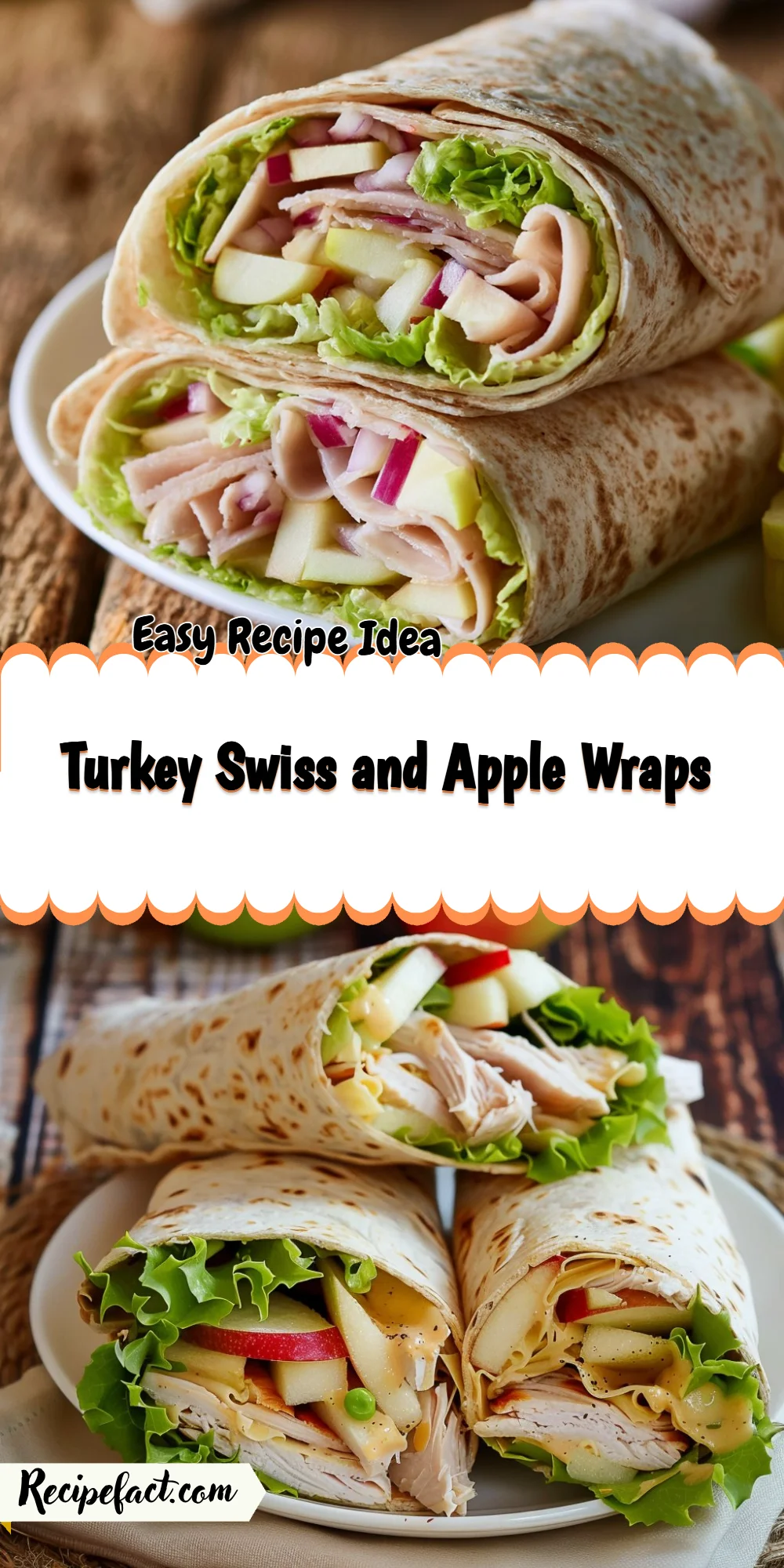 Turkey Swiss and Apple Wraps