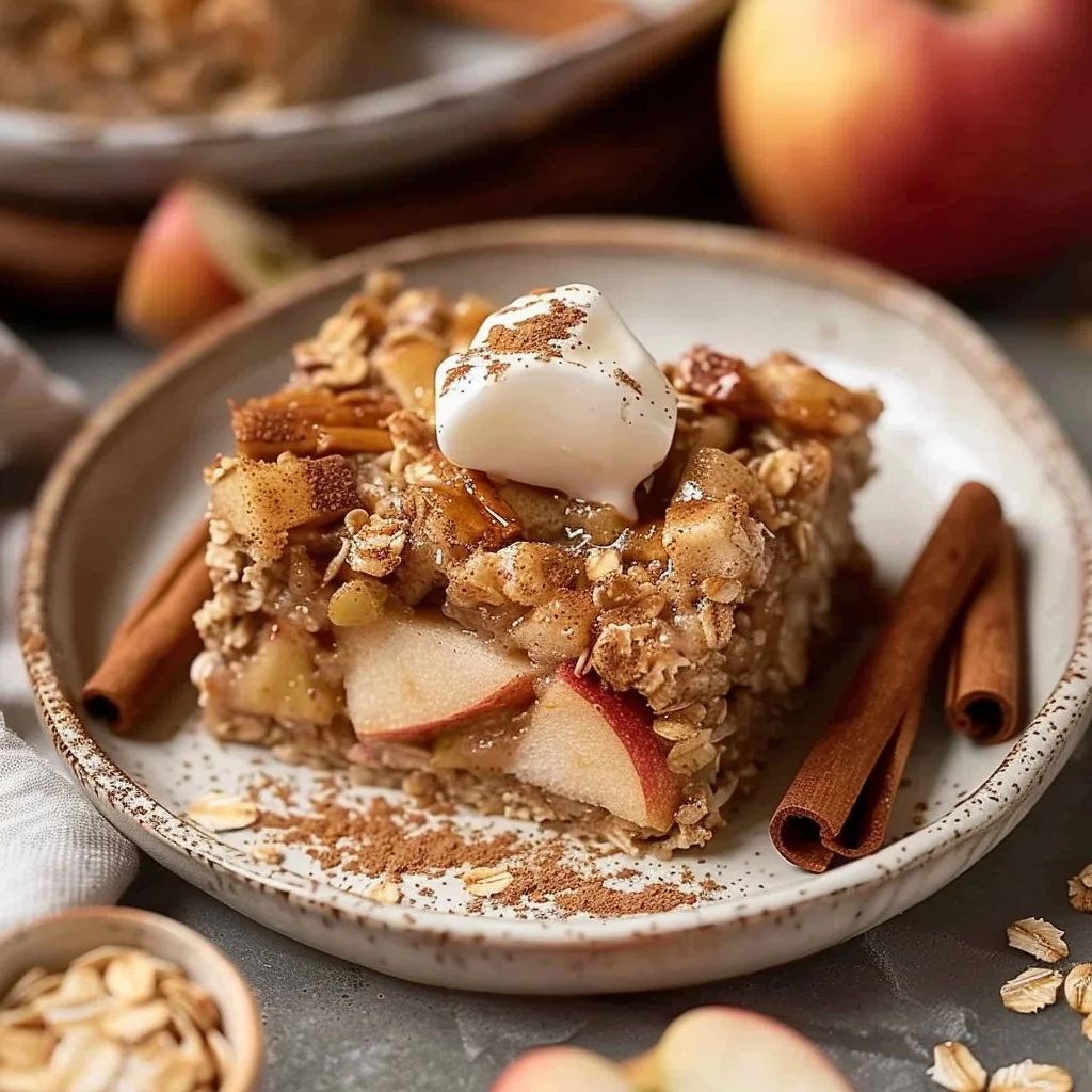 Apple Cinnamon Baked Oatmeal Squares