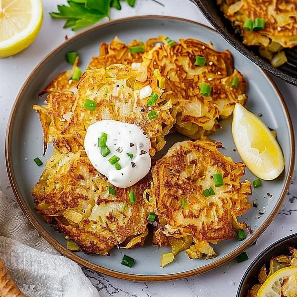 Crispy cabbage hash browns served as a keto side dish