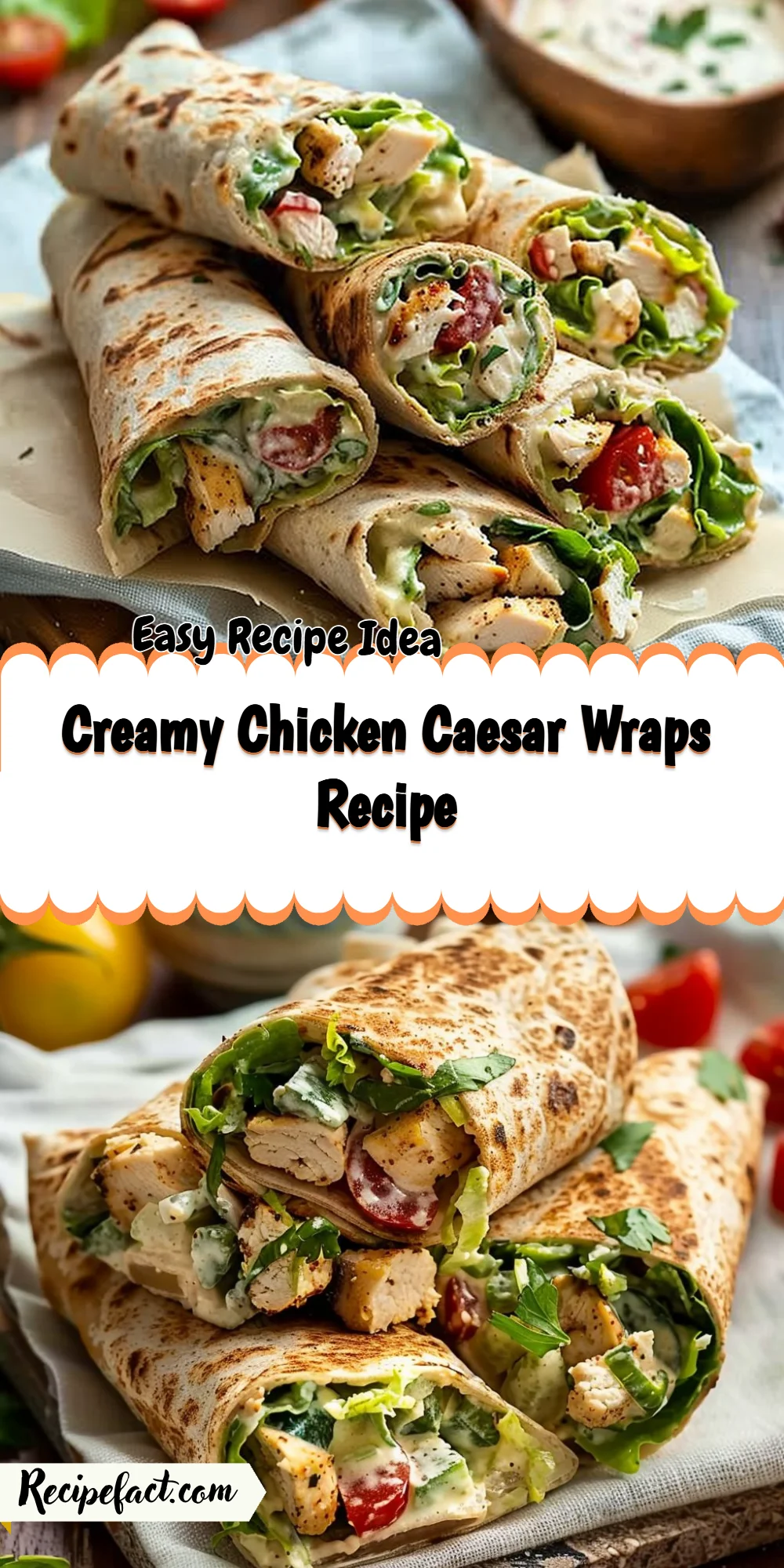 Creamy Chicken Caesar Wraps Recipe