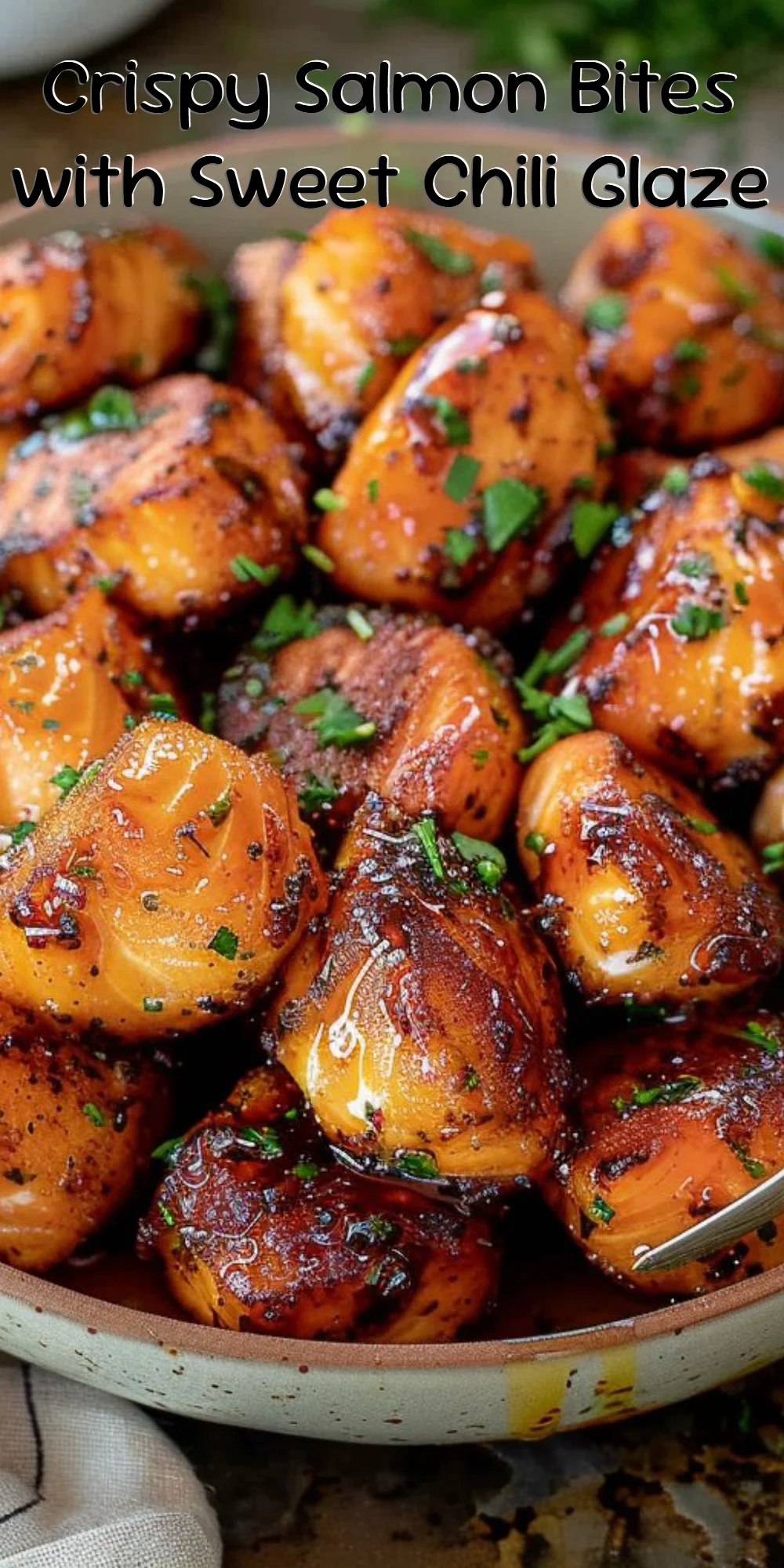 Crispy Salmon Bites with Sweet Chili Glaze