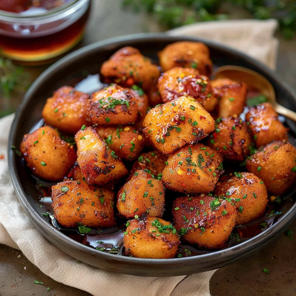 Crispy Baked Salmon Bites with a Sweet Chili Glaze