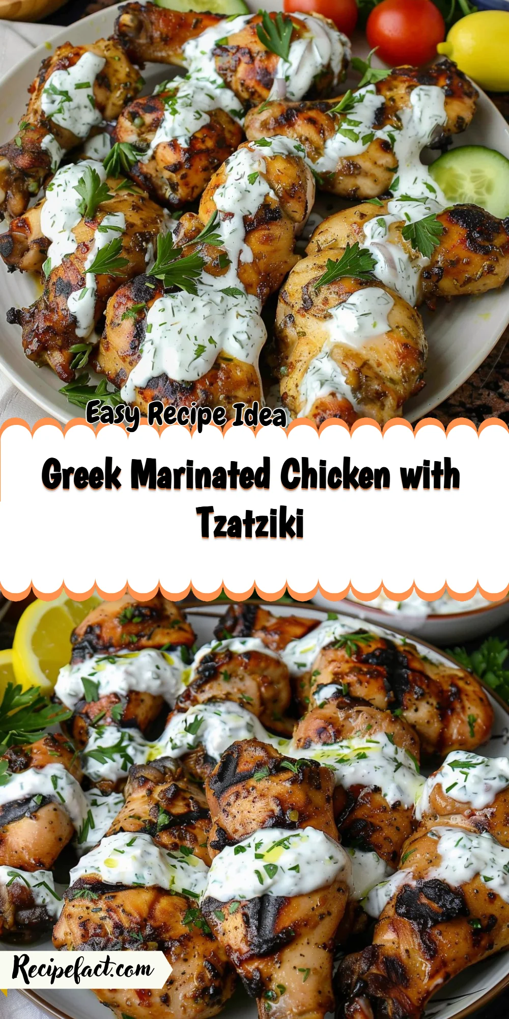Greek Marinated Chicken with Tzatziki