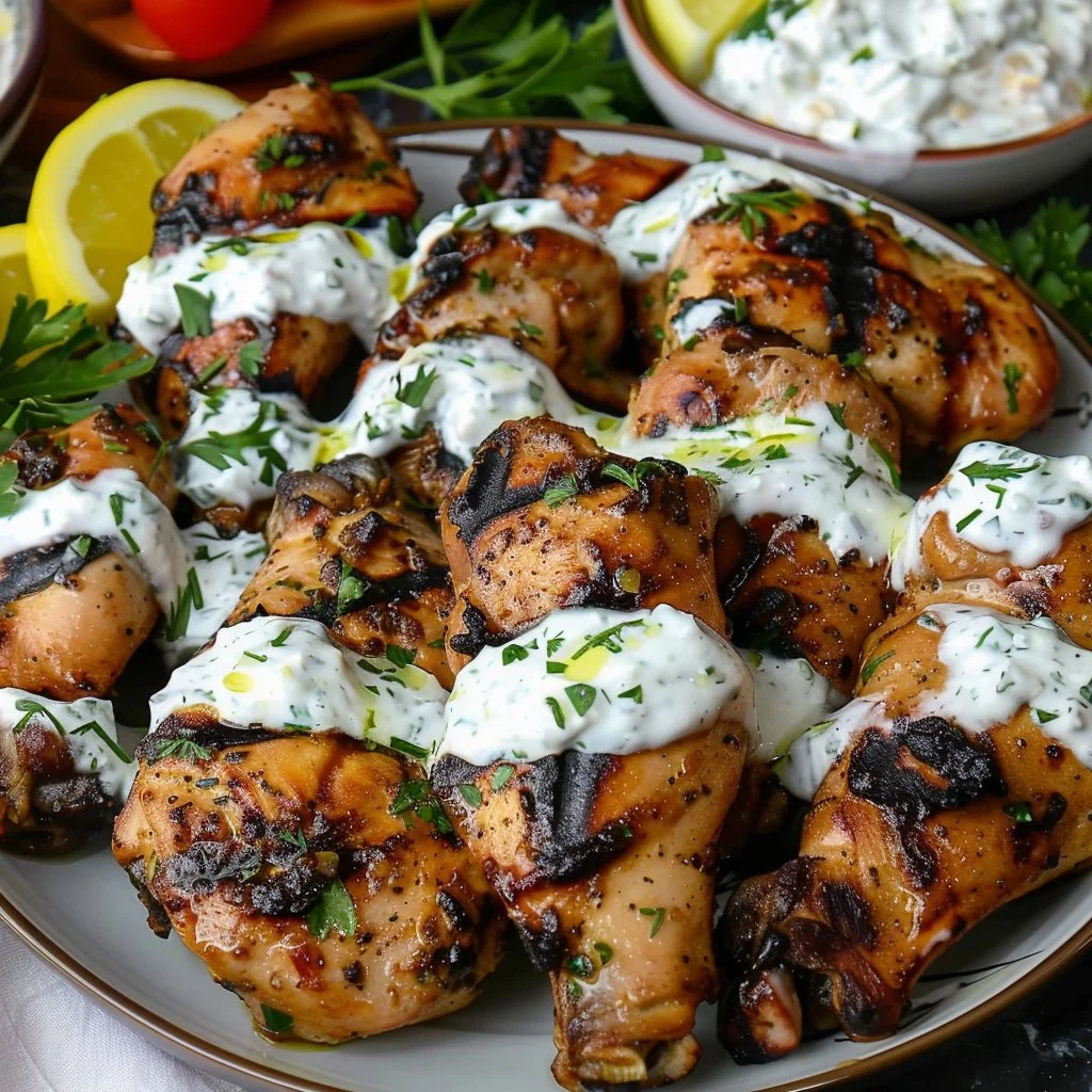 Greek Marinated Chicken with Tzatziki Sauce