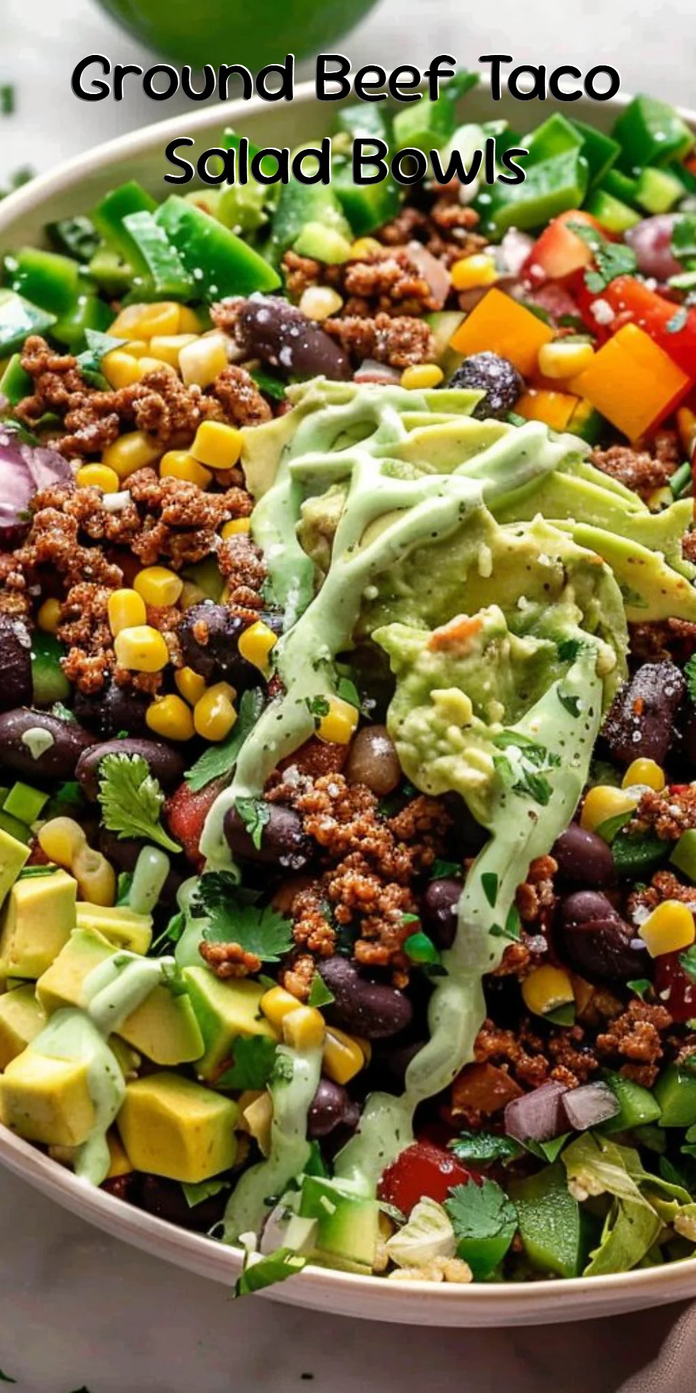 Ground Beef Taco Salad Bowls