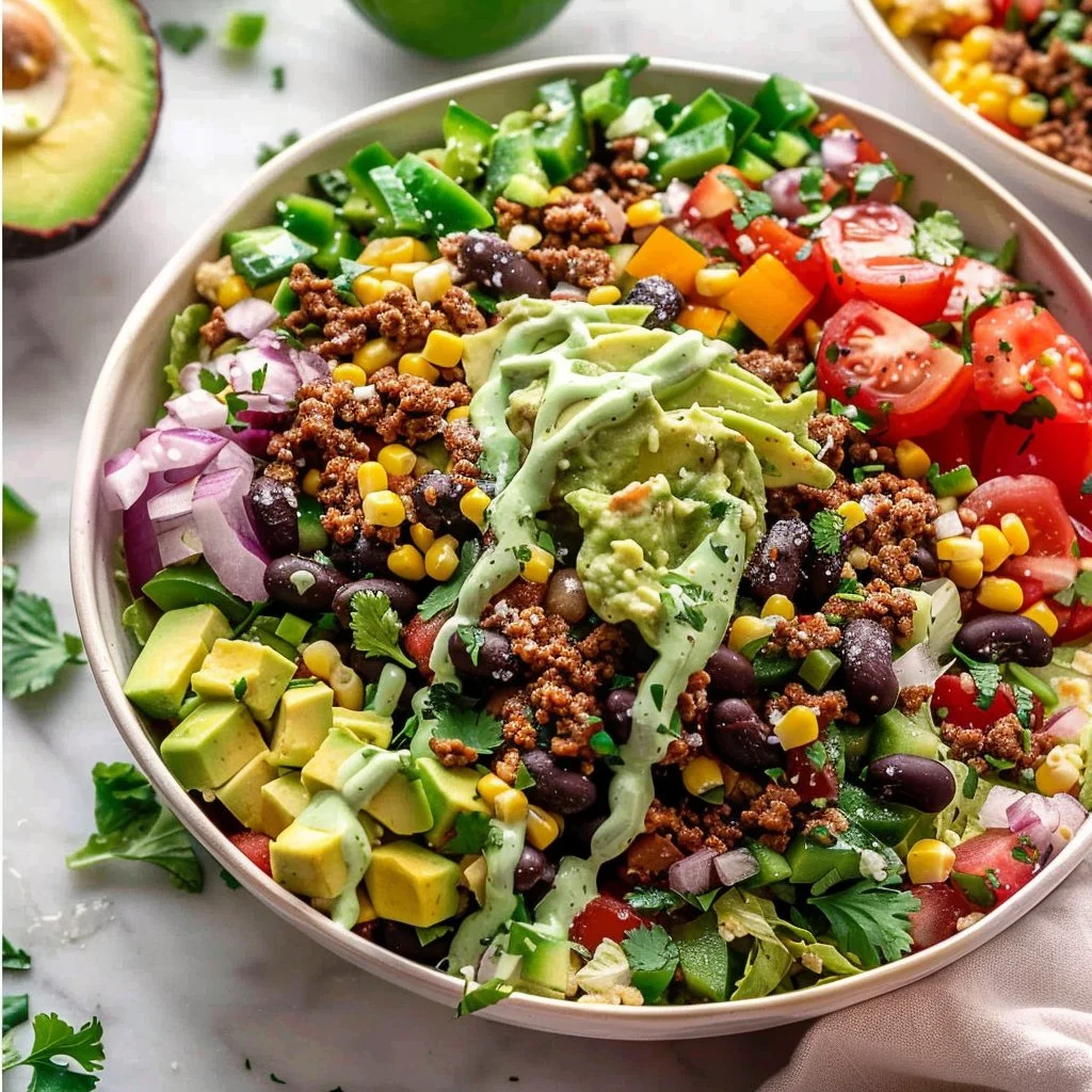 Ground Beef Taco Salad Bowls