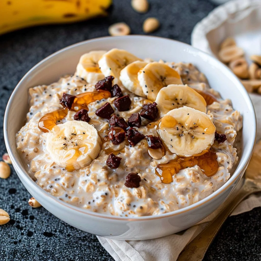 Peanut Butter Banana Overnight Oats