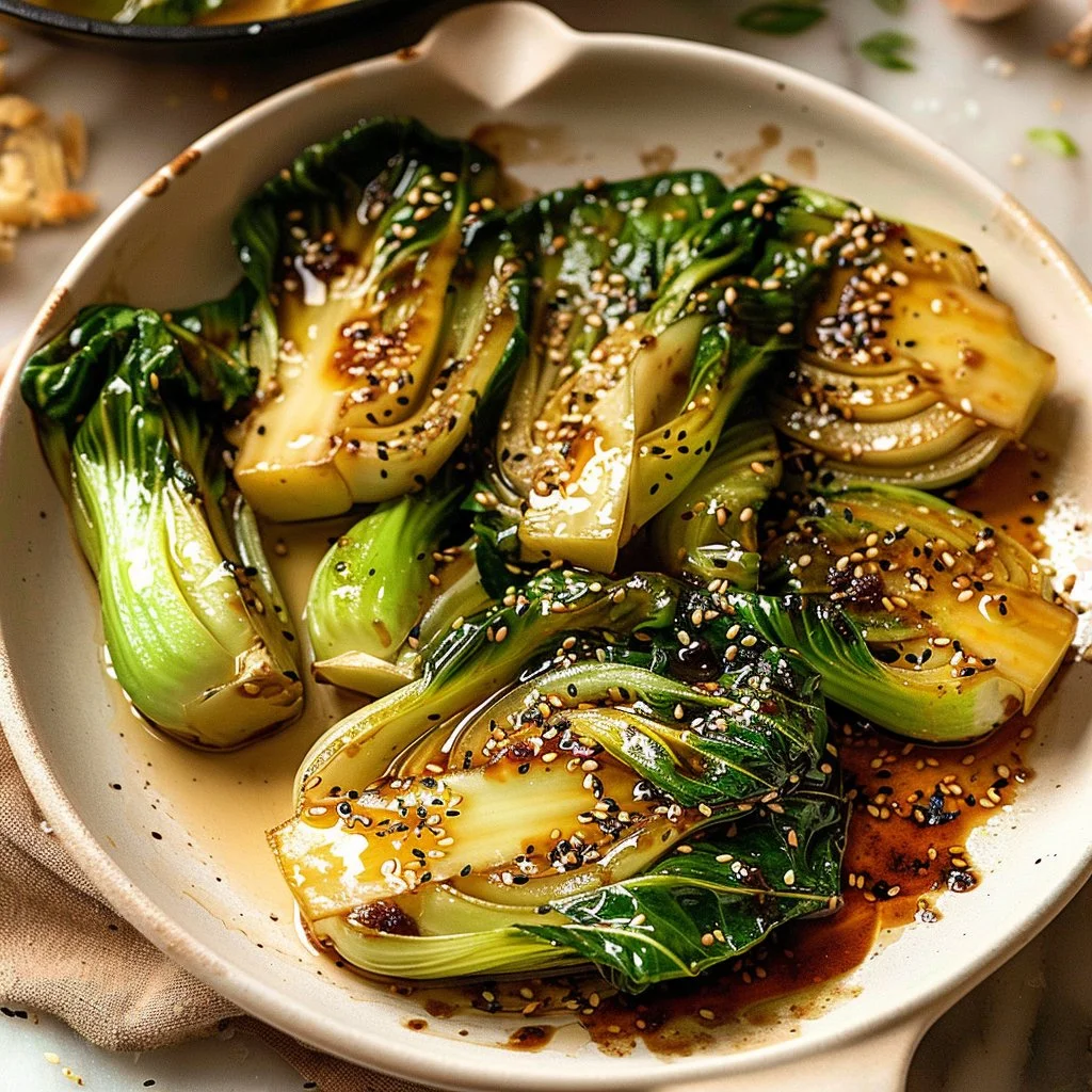 Delicious Sesame Ginger Bok Choy Stir-Fry with vibrant vegetables and rich flavor