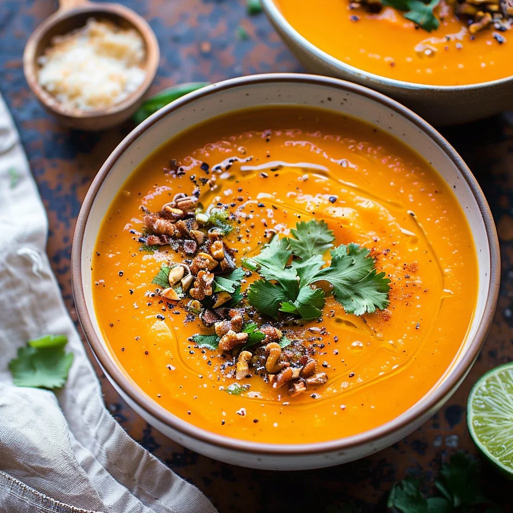 Creamy Sweet Potato & Carrot Soup