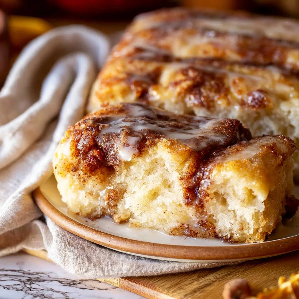 Fluffy cinnamon sugar focaccia bread topped with cinnamon and sugar