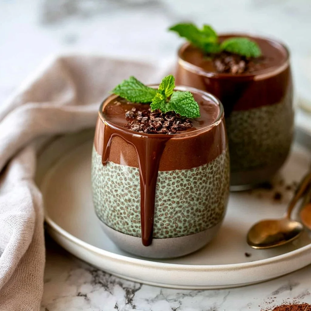 Mint Chocolate Chia Pudding: Healthy and creamy dessert recipe