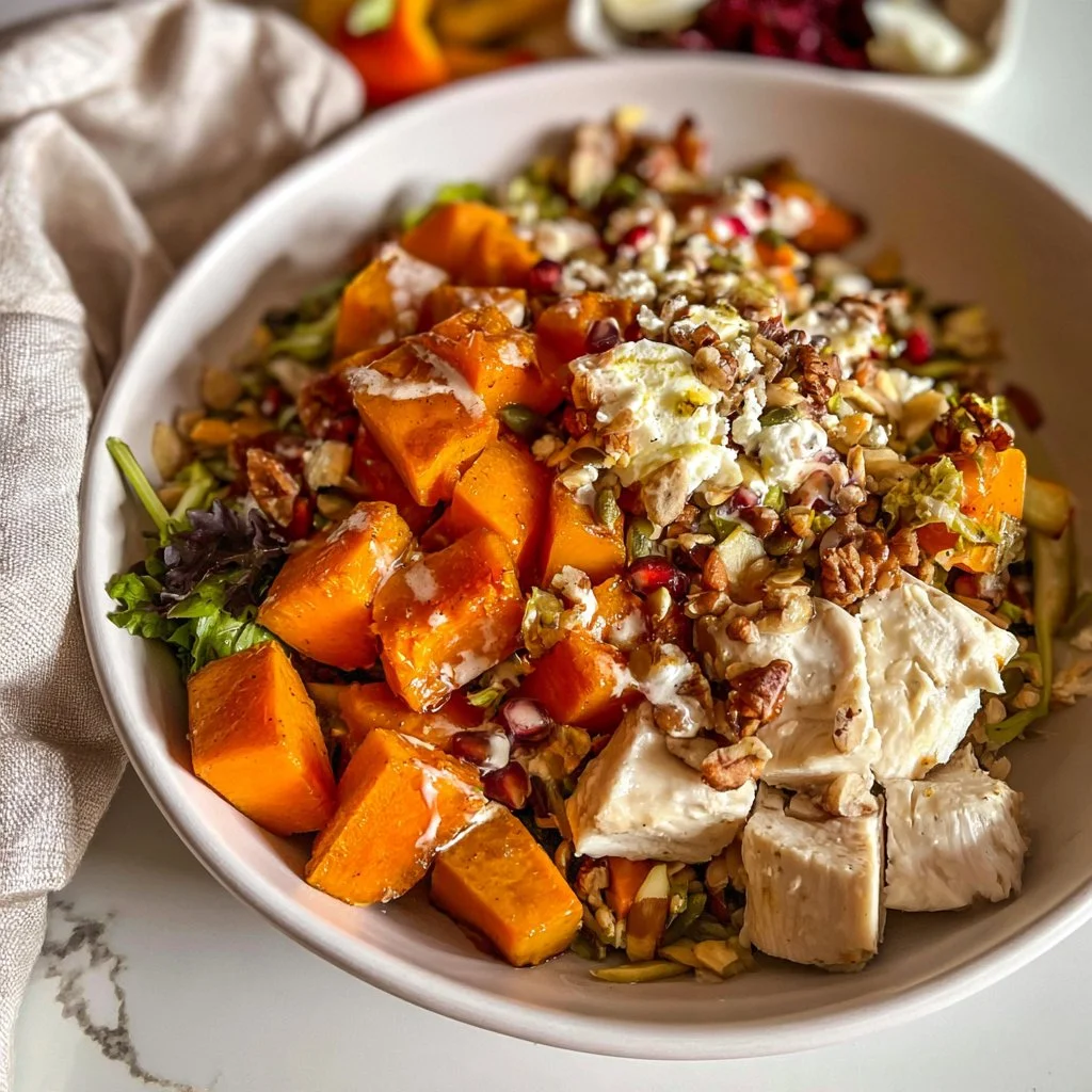 Delicious Butternut Squash Harvest Bowl recipe, featuring seasonal ingredients.